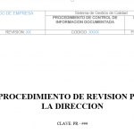 Procedimiento de Revisión por la Dirección, descargabke