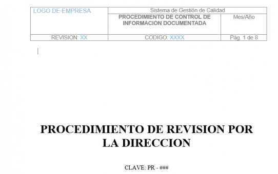 Revisión Por la Dirección (Procedimiento)