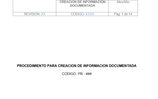 Procedimiento Creación de Información Documentada