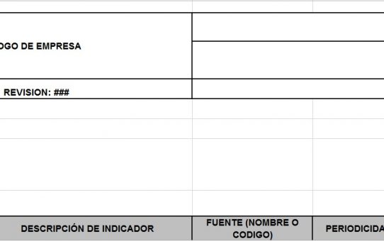 Formato para Control de Indicadores