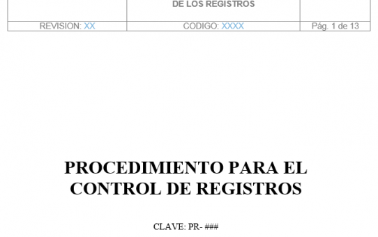 Procedimiento Control de Registros